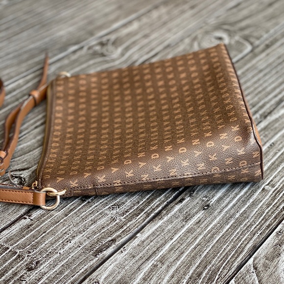 Dkny Bags Logo Embossed Zip Top Crossbody Bucket Bag Poshmark